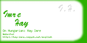 imre hay business card